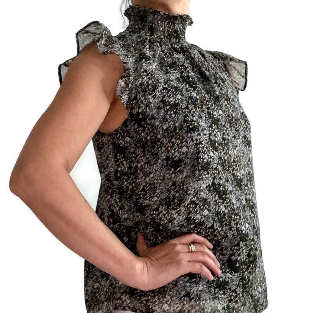 Banana Republic Factory Floral Ruffled Top Women’s Small